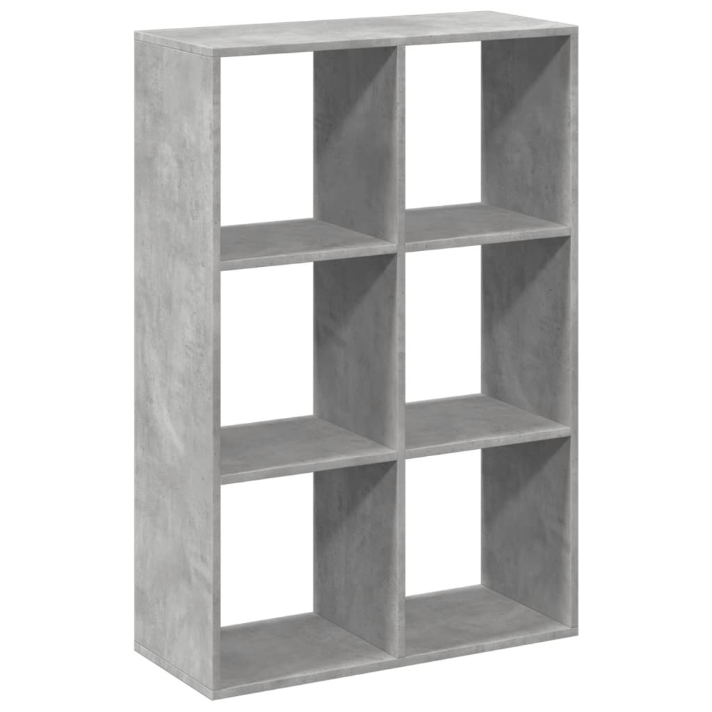 Kamerscherm / boekenkast 69,5x29x103,5 cm hout betongrijs