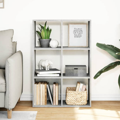 Kamerscherm / boekenkast 69,5x29x103,5 cm hout betongrijs