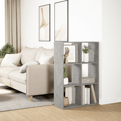 Kamerscherm / boekenkast 69,5x29x103,5 cm hout betongrijs
