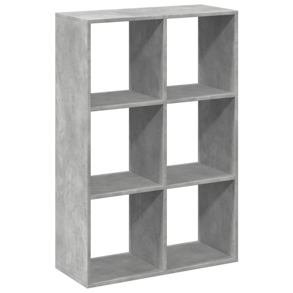 Kamerscherm / boekenkast 69,5x29x103,5 cm hout betongrijs