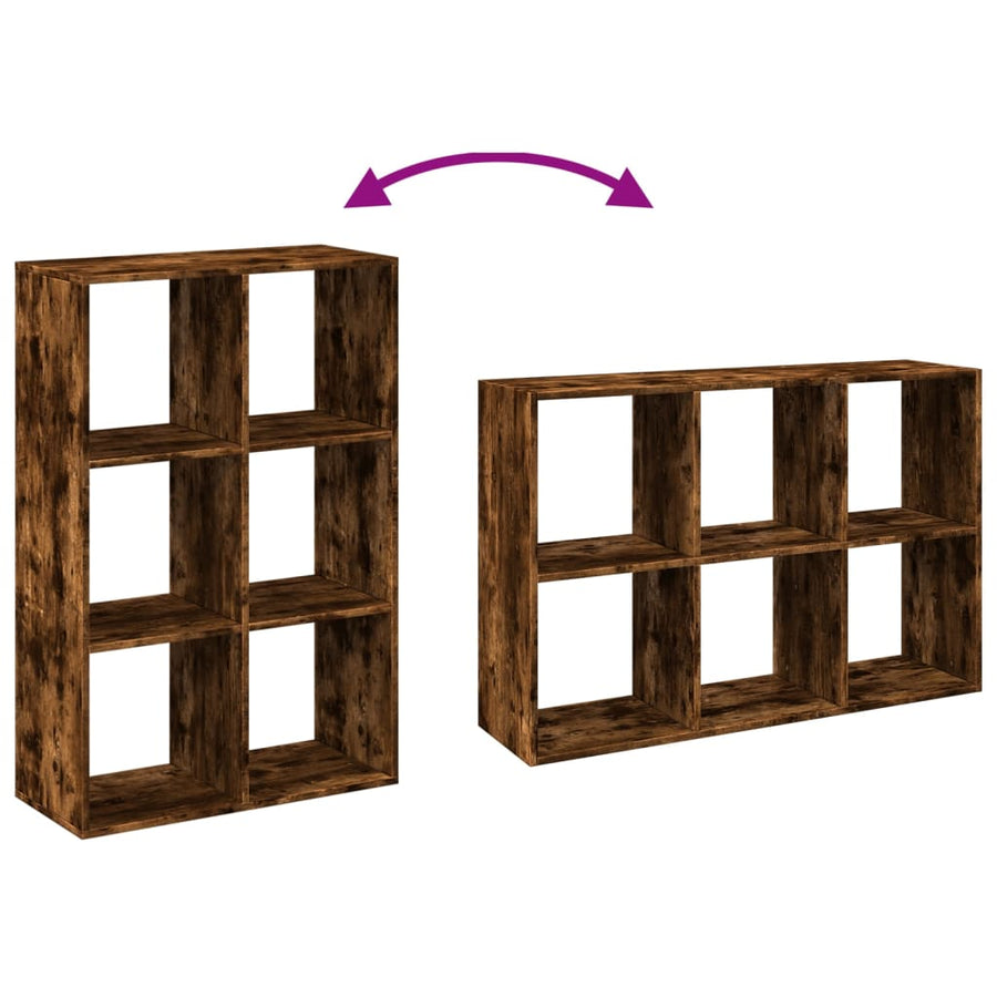 Kamerscherm / boekenkast 69,5x29x103,5 cm hout gerookt eiken