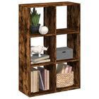 Room divider / bookcase 69.5x29x103.5 cm smoked oak wood