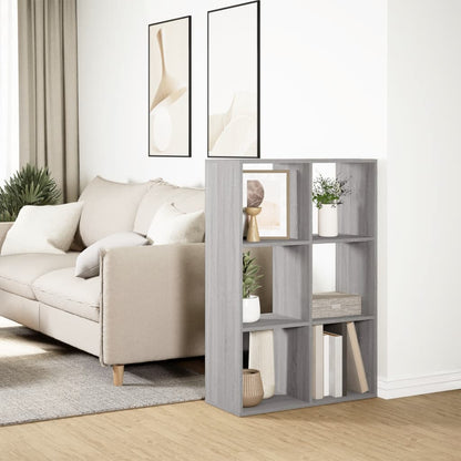 Kamerscherm / boekenkast 69,5x29x103,5 cm hout grijs sonoma