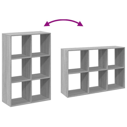 Kamerscherm / boekenkast 69,5x29x103,5 cm hout grijs sonoma