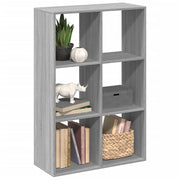 Boekenkast kamerscherm 69,5x29x103,5 cm grijs sonoma