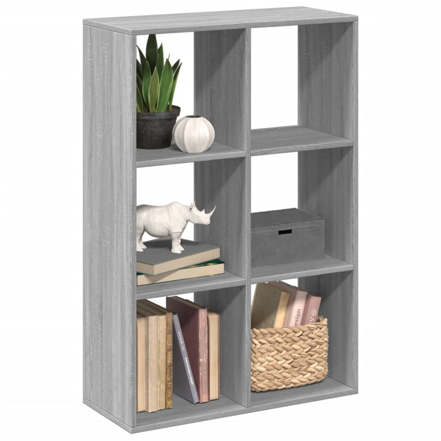 Kamerscherm / boekenkast 69,5x29x103,5 cm hout grijs sonoma