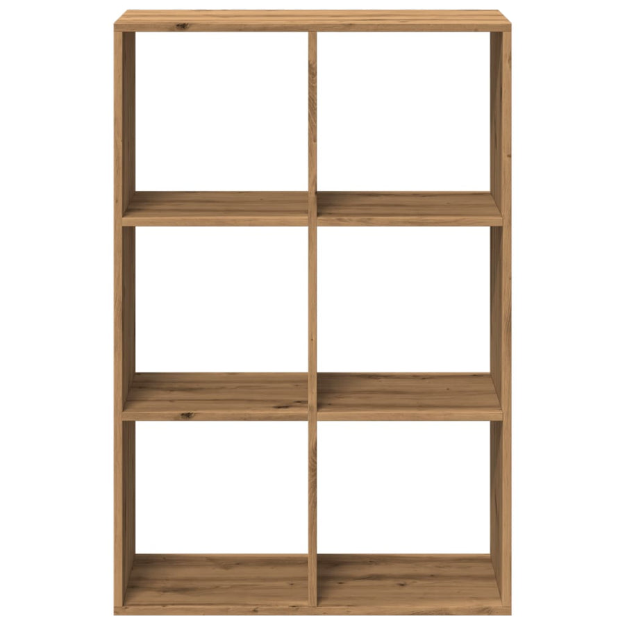 Kamerscherm / boekenkast 69,5x29x103,5 cm hout artisanaal eiken