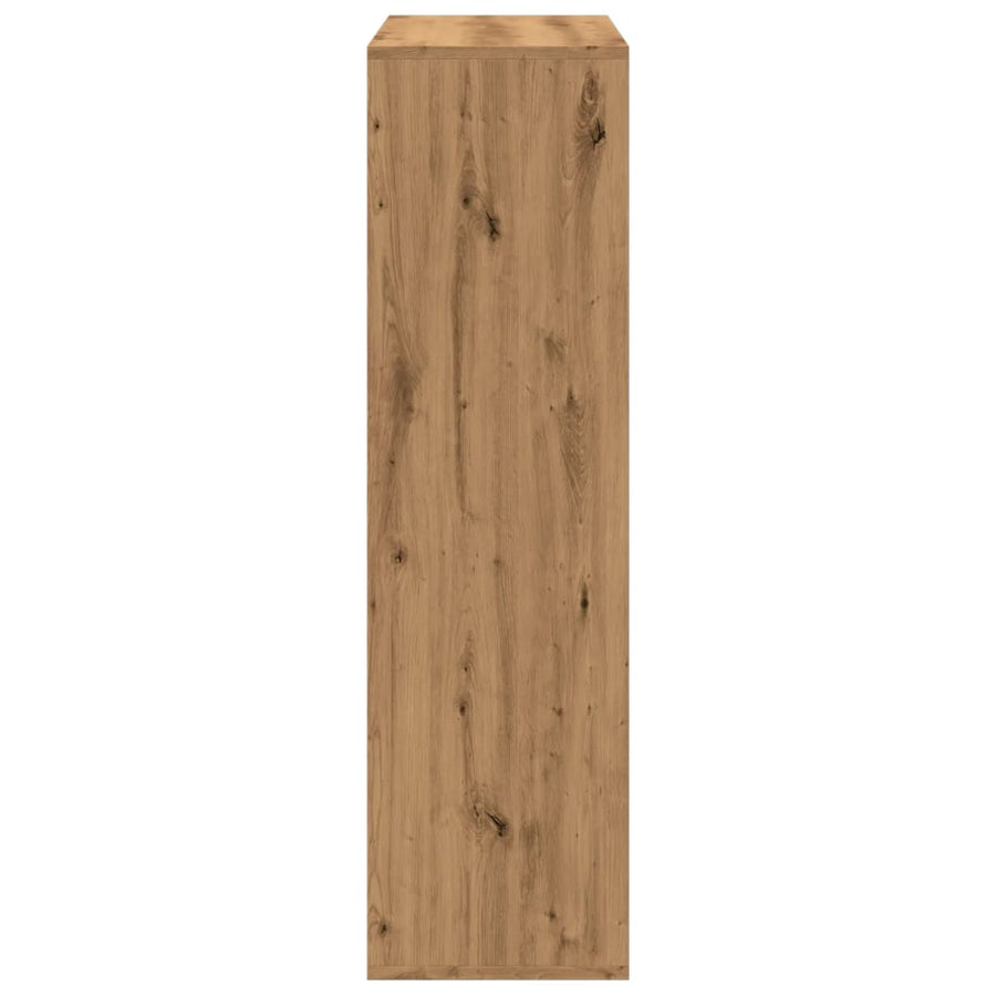 Kamerscherm / boekenkast 69,5x29x103,5 cm hout artisanaal eiken