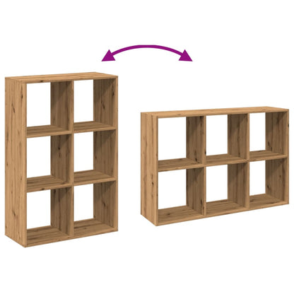 Kamerscherm / boekenkast 69,5x29x103,5 cm hout artisanaal eiken