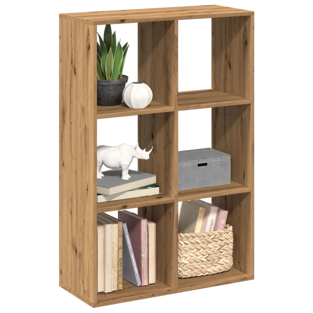 Kamerscherm / boekenkast 69,5x29x103,5 cm hout artisanaal eiken