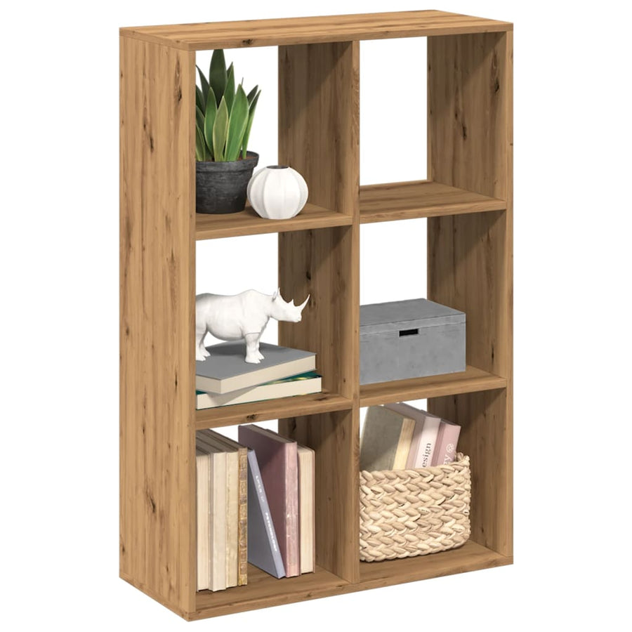 Kamerscherm / boekenkast 69,5x29x103,5 cm hout artisanaal eiken