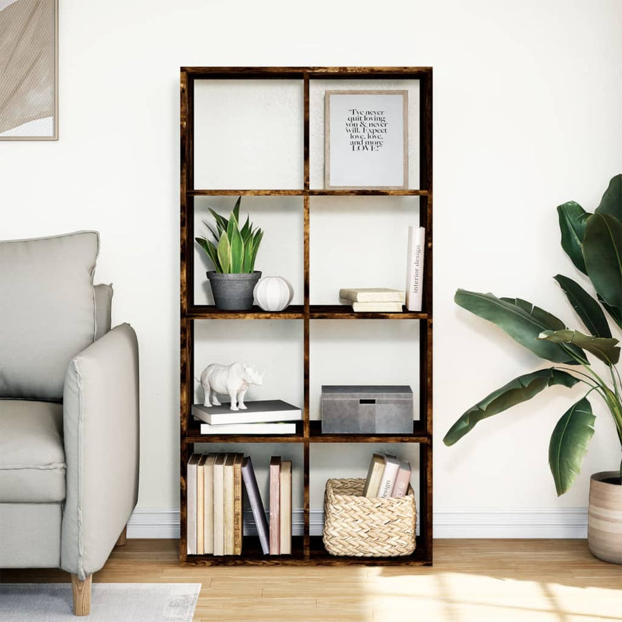 Kamerscherm / boekenkast 69,5x29x137,5 cm hout gerookt eiken