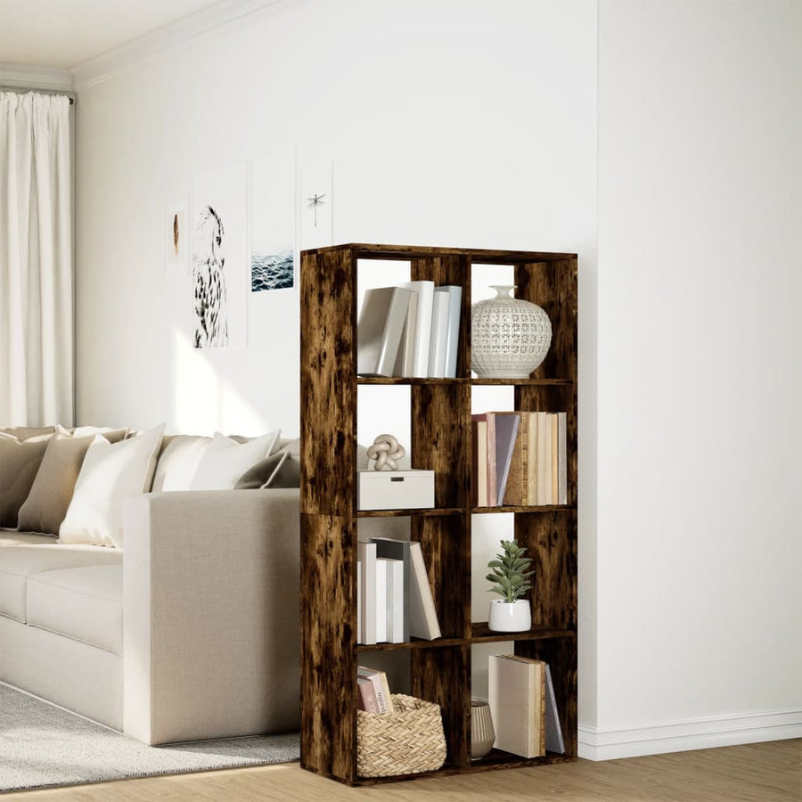 Kamerscherm / boekenkast 69,5x29x137,5 cm hout gerookt eiken