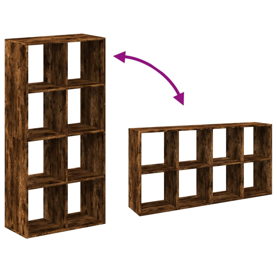 Kamerscherm / boekenkast 69,5x29x137,5 cm hout gerookt eiken