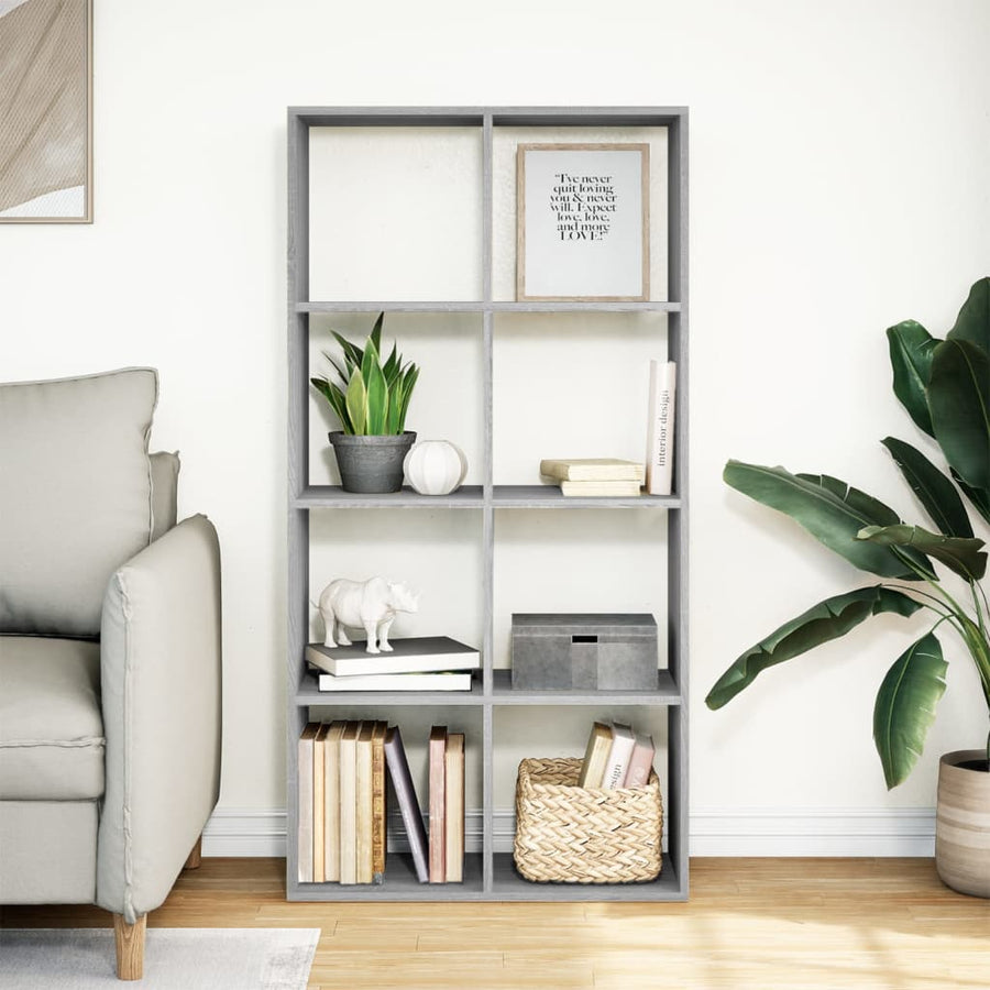 Kamerscherm / boekenkast 69,5x29x137,5 cm hout grijs sonoma eik