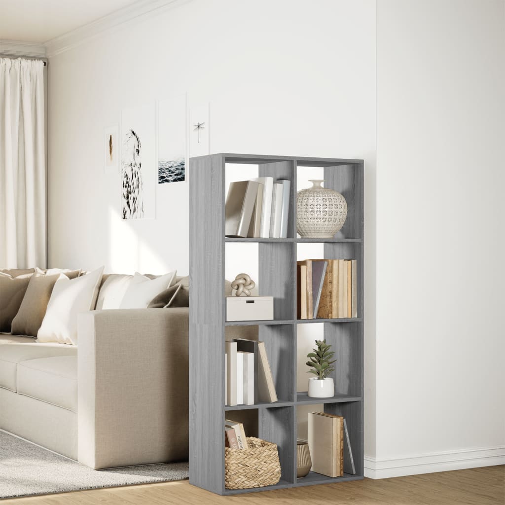 Kamerscherm / boekenkast 69,5x29x137,5 cm hout grijs sonoma eik