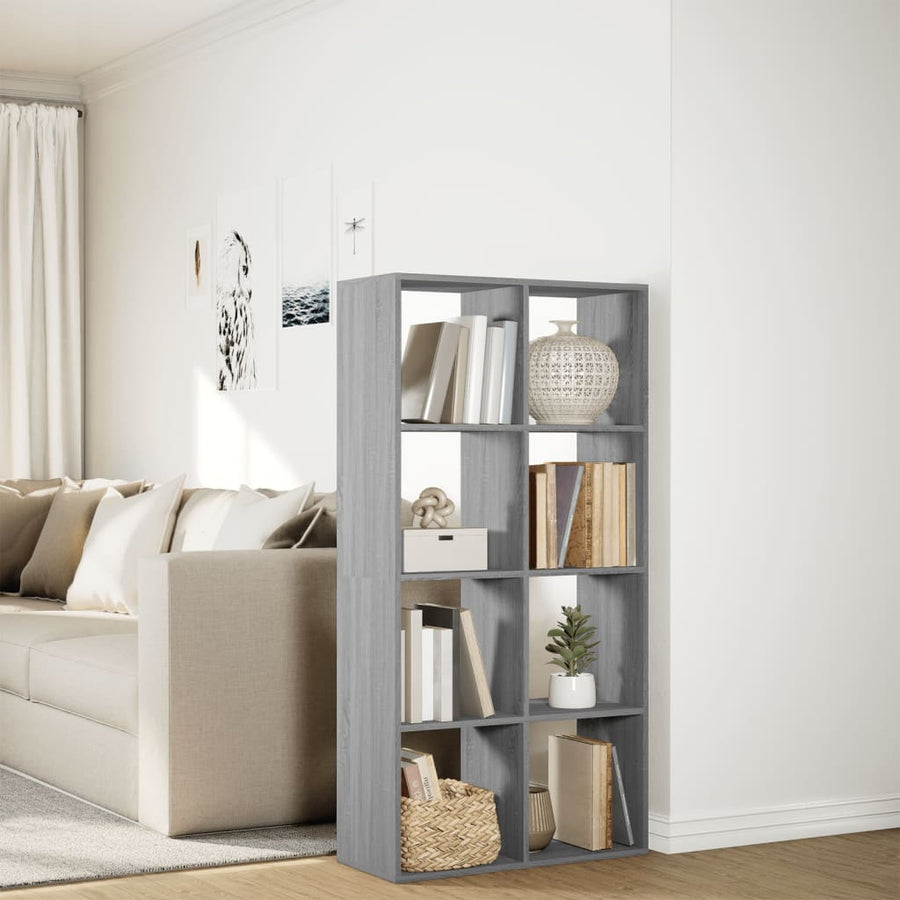 Kamerscherm / boekenkast 69,5x29x137,5 cm hout grijs sonoma eik