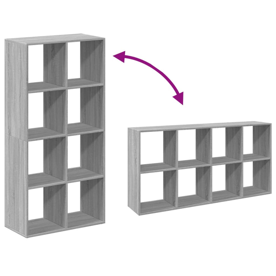 Kamerscherm / boekenkast 69,5x29x137,5 cm hout grijs sonoma eik