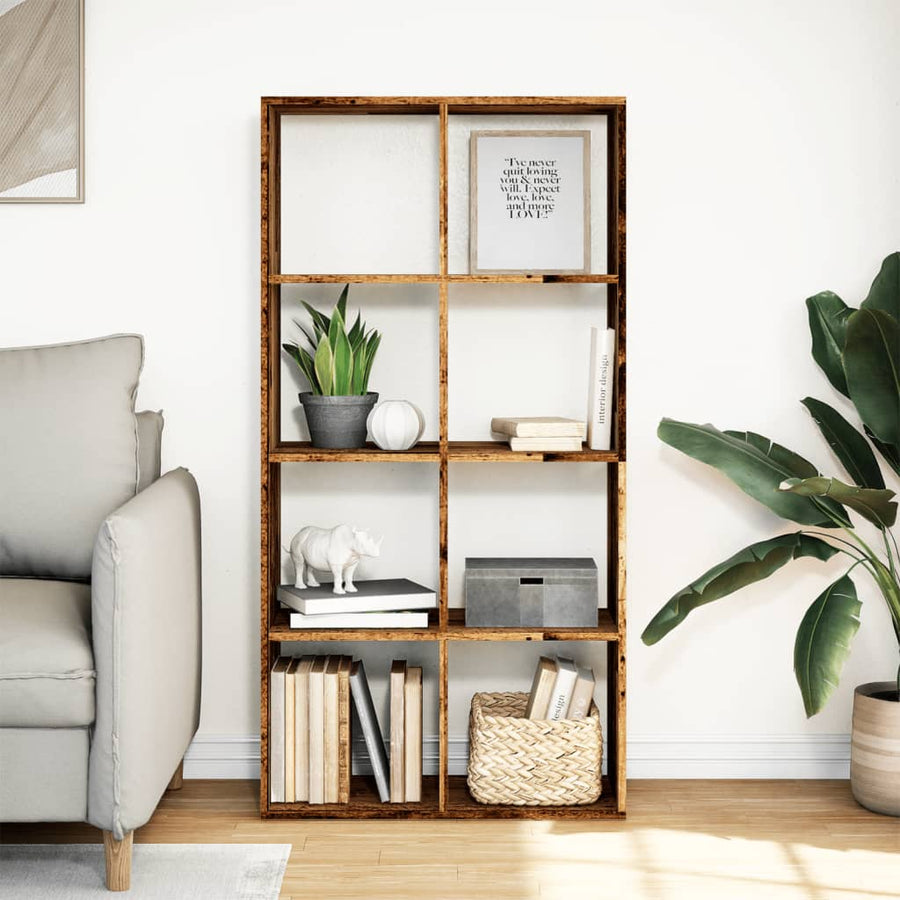 Kamerscherm / boekenkast 69,5x29x137,5 cm hout oud houtkleur