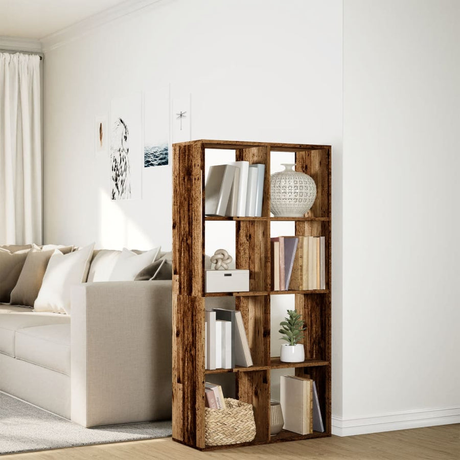 Kamerscherm / boekenkast 69,5x29x137,5 cm hout oud houtkleur