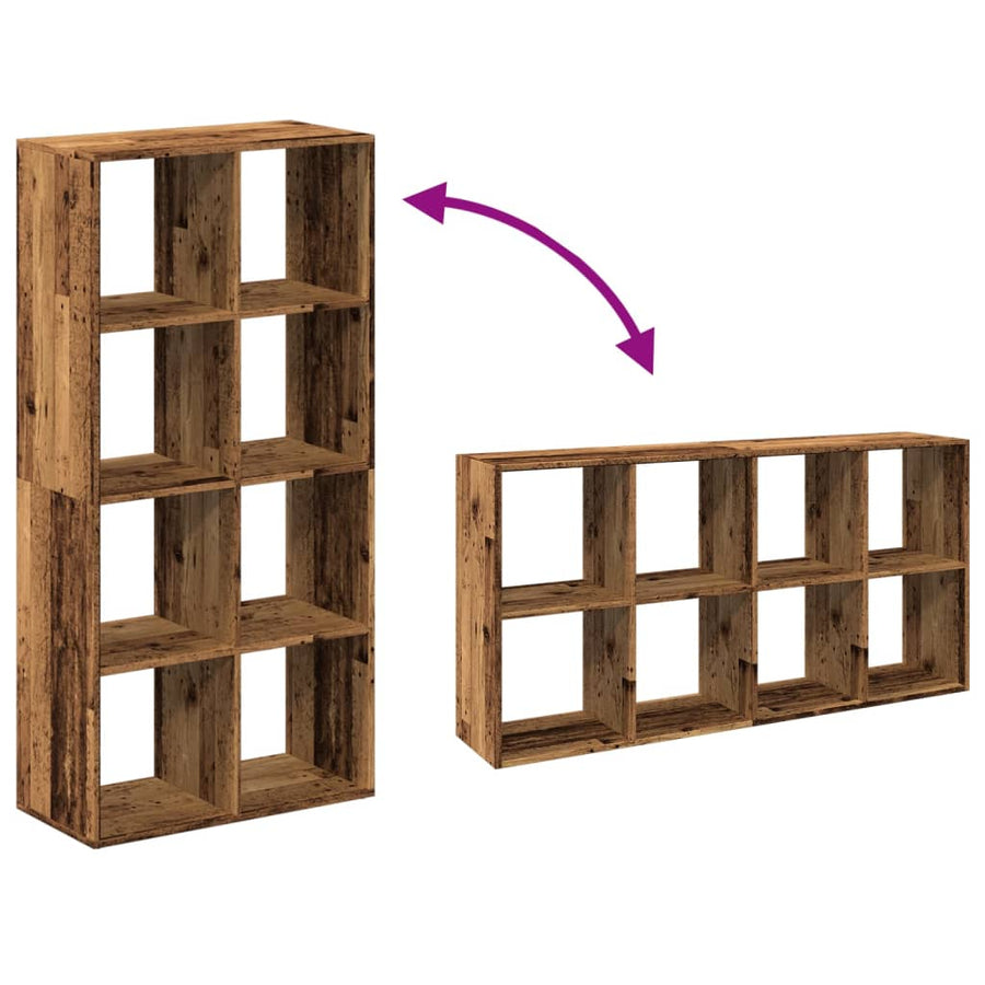 Kamerscherm / boekenkast 69,5x29x137,5 cm hout oud houtkleur