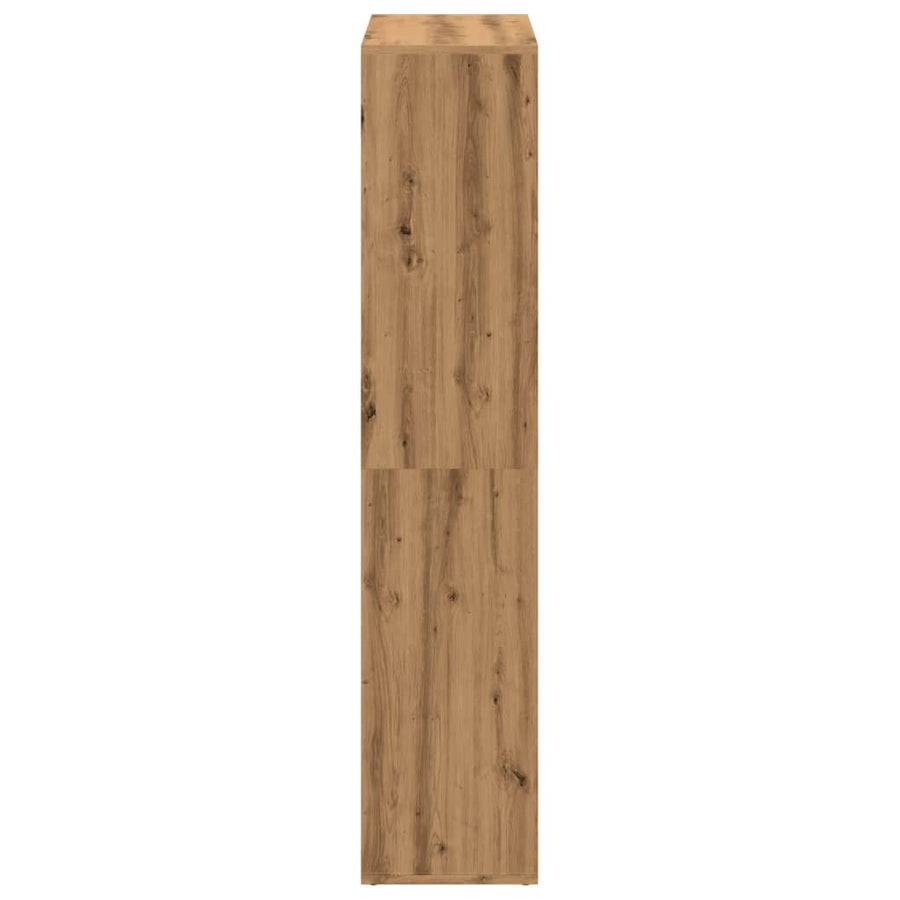 Kamerscherm / boekenkast 69,5x29x137,5 cm hout artisanaal eiken
