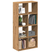 Boekenkast kamerscherm 69,5x29x137,5 cm bewerkt hout artisanaal eiken