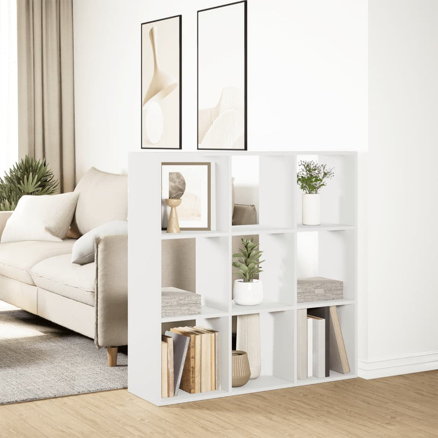 Kamerscherm / Boekenkast 102X29X103,5 Cm Bewerkt Hout Wit 102 cm
