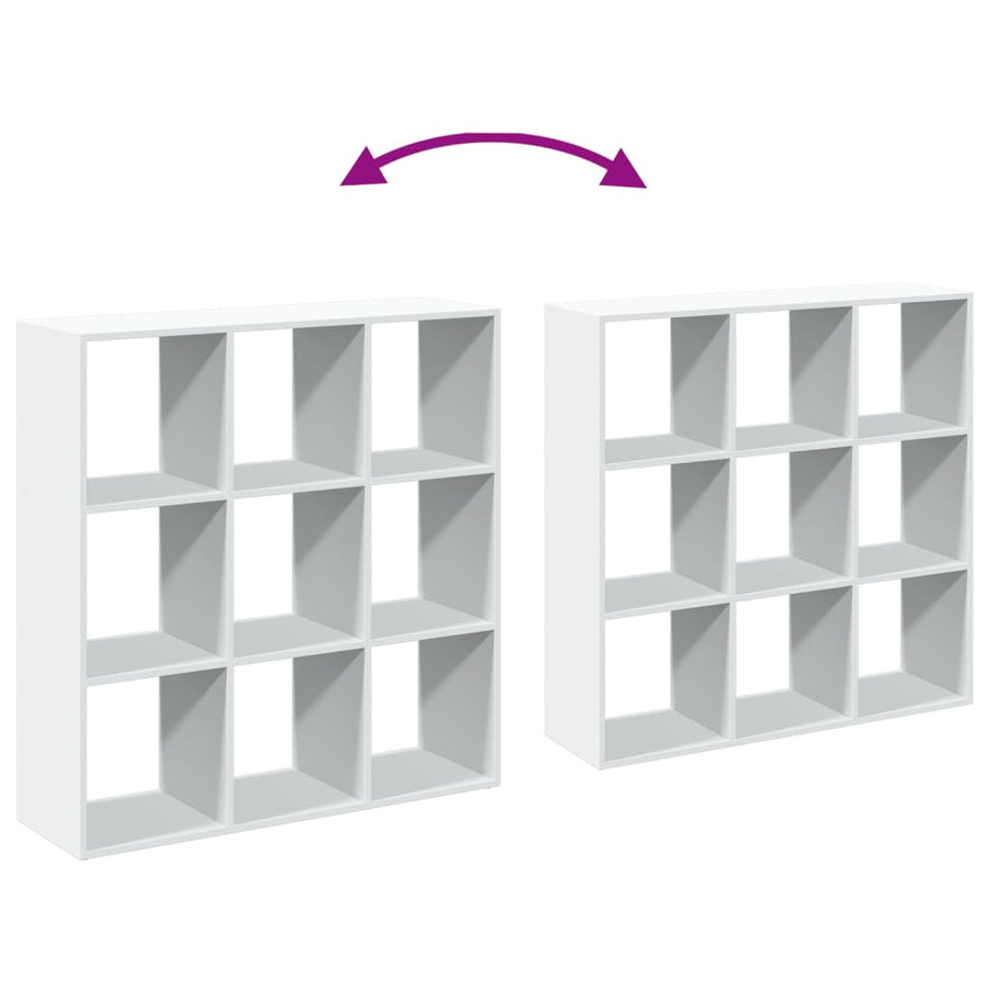 Kamerscherm / Boekenkast 102X29X103,5 Cm Bewerkt Hout Wit 102 cm
