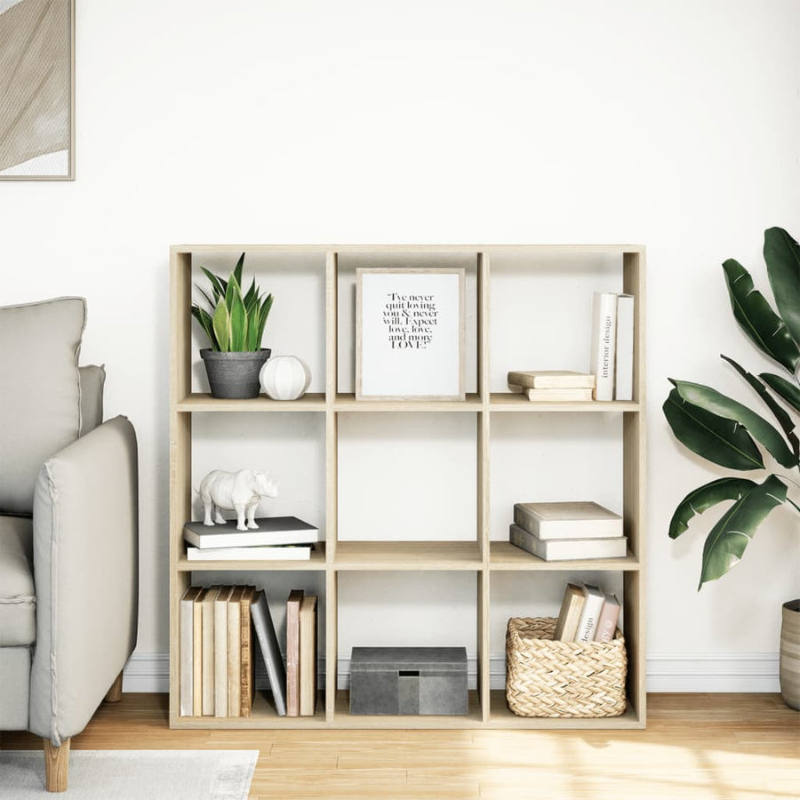 Kamerscherm / Boekenkast 102X29X103,5 Cm Hout Sonoma Eikenkleur Artisanaal Eikenkleurig