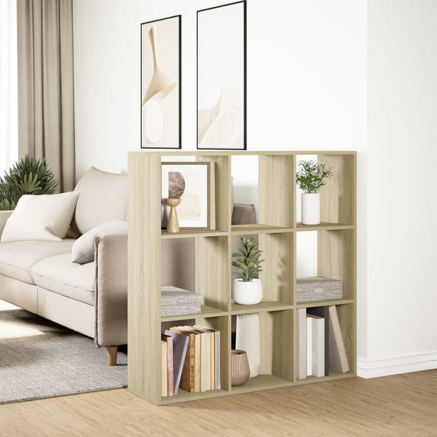 Kamerscherm / Boekenkast 102X29X103,5 Cm Hout Sonoma Eikenkleur Artisanaal Eikenkleurig