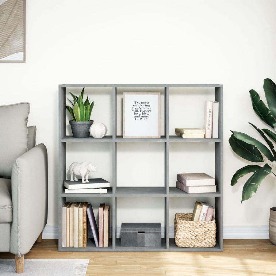 Kamerscherm / Boekenkast 102X29X103,5 Cm Hout Betongrijs 102 cm