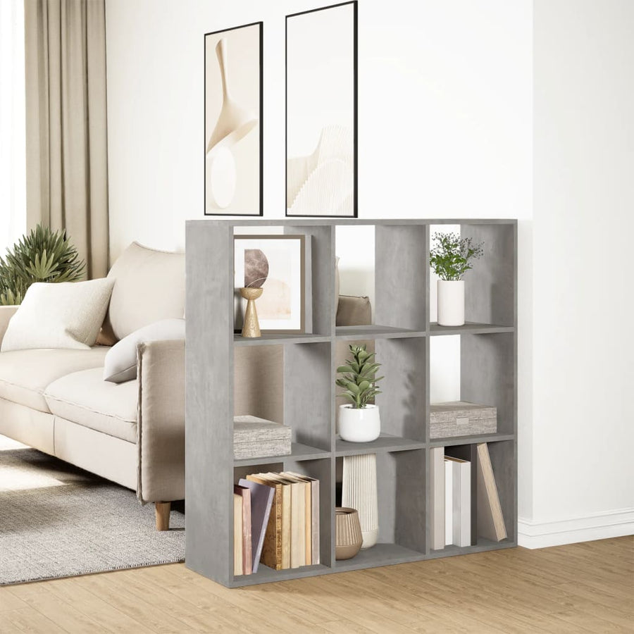 Kamerscherm / Boekenkast 102X29X103,5 Cm Hout Betongrijs 102 cm
