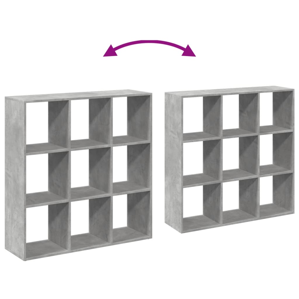 Kamerscherm / Boekenkast 102X29X103,5 Cm Hout Betongrijs 102 cm