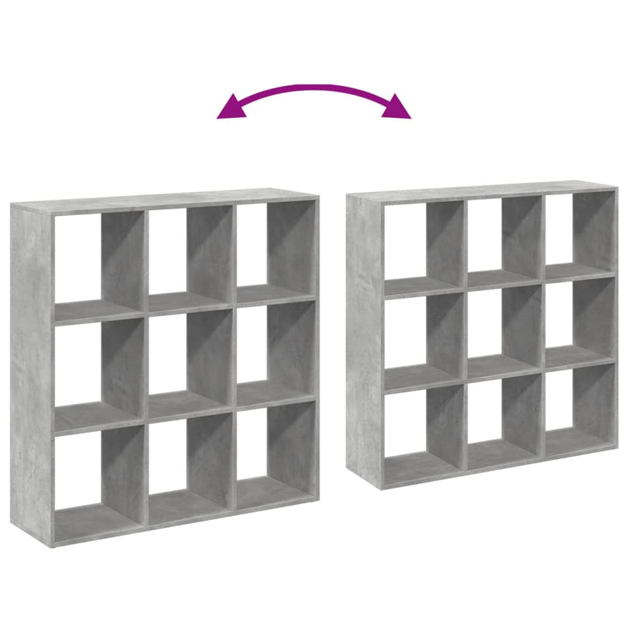 Kamerscherm / Boekenkast 102X29X103,5 Cm Hout Betongrijs 102 cm