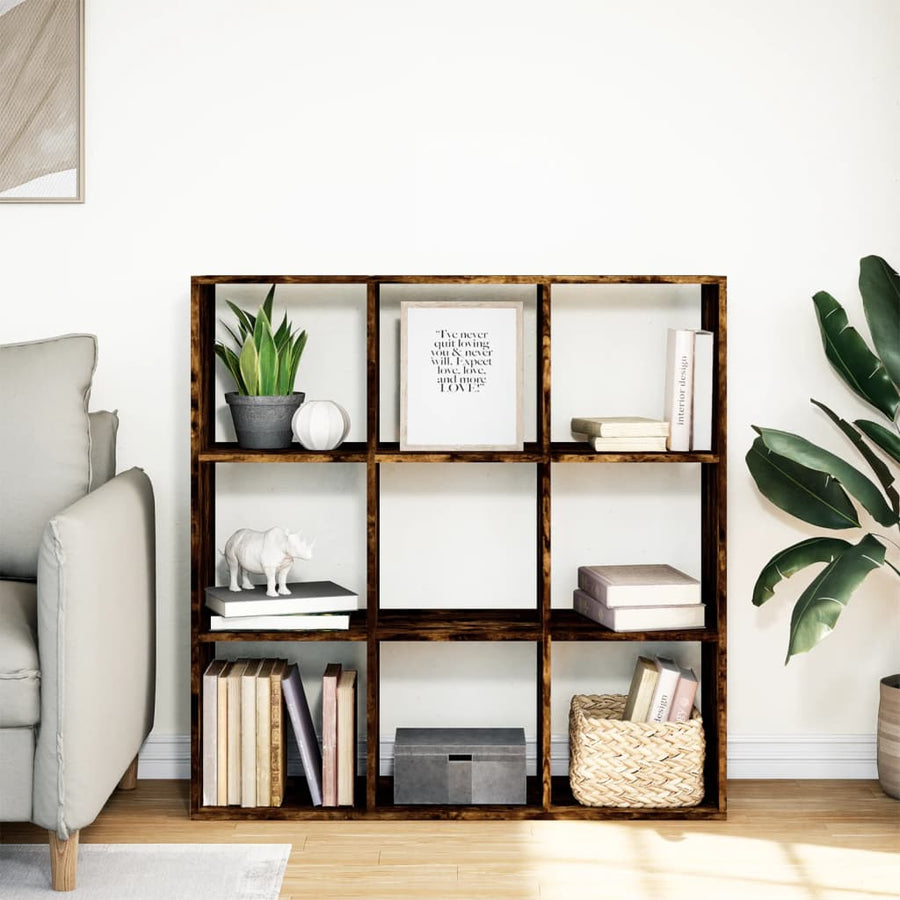 Kamerscherm / Boekenkast 102X29X103,5 Cm Hout Gerookt Eiken 102 cm