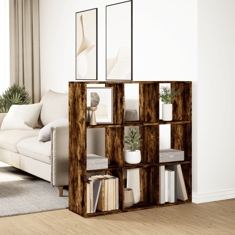 Kamerscherm / Boekenkast 102X29X103,5 Cm Hout Gerookt Eiken 102 cm
