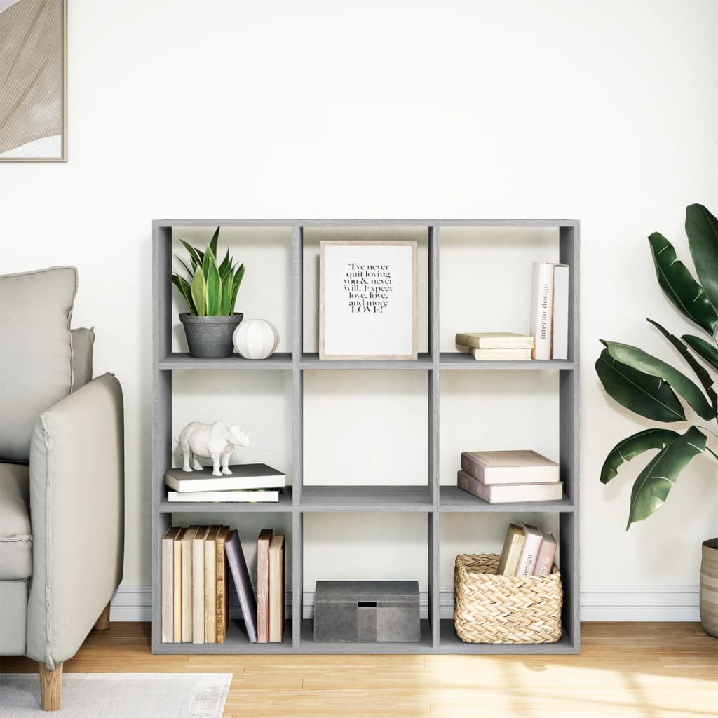 Kamerscherm / boekenkast 102x29x103,5 cm hout grijs sonoma