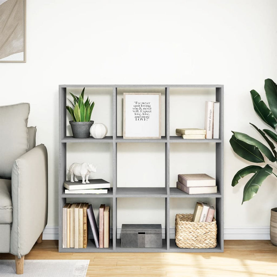 Kamerscherm / boekenkast 102x29x103,5 cm hout grijs sonoma