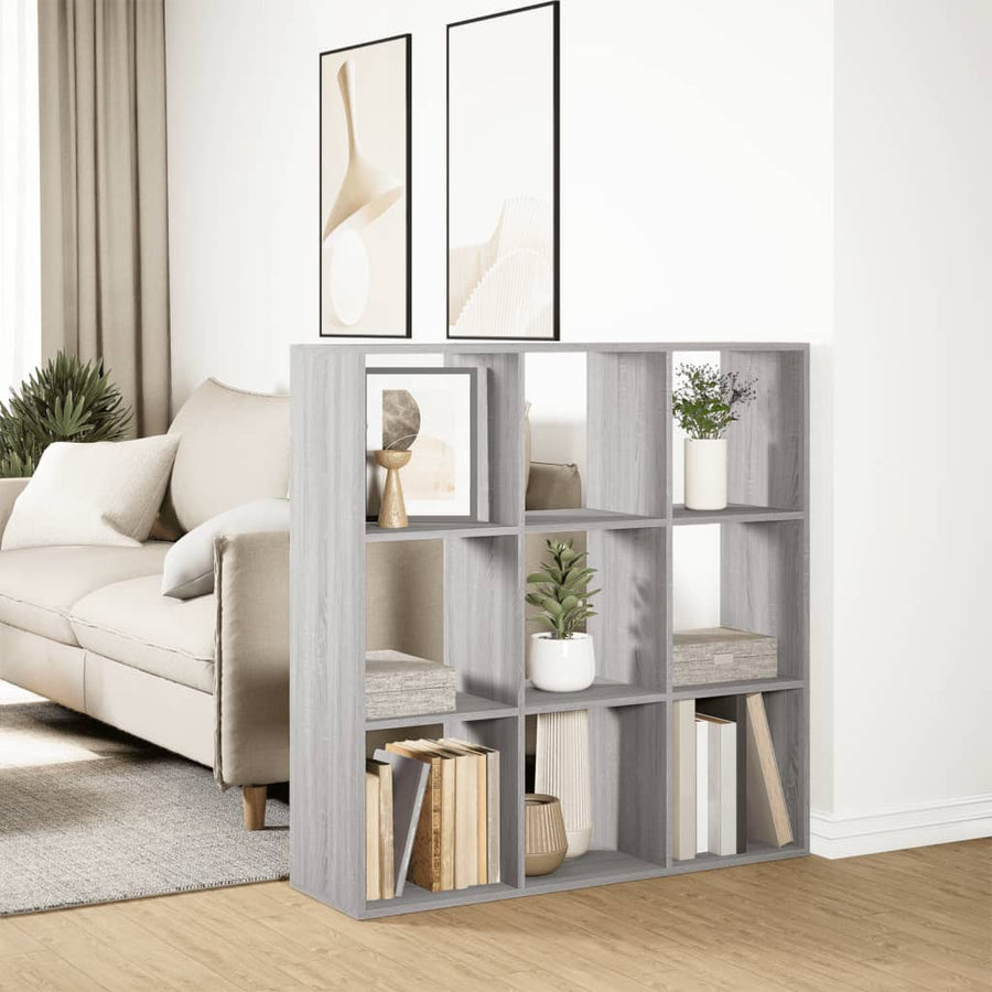 Kamerscherm / boekenkast 102x29x103,5 cm hout grijs sonoma