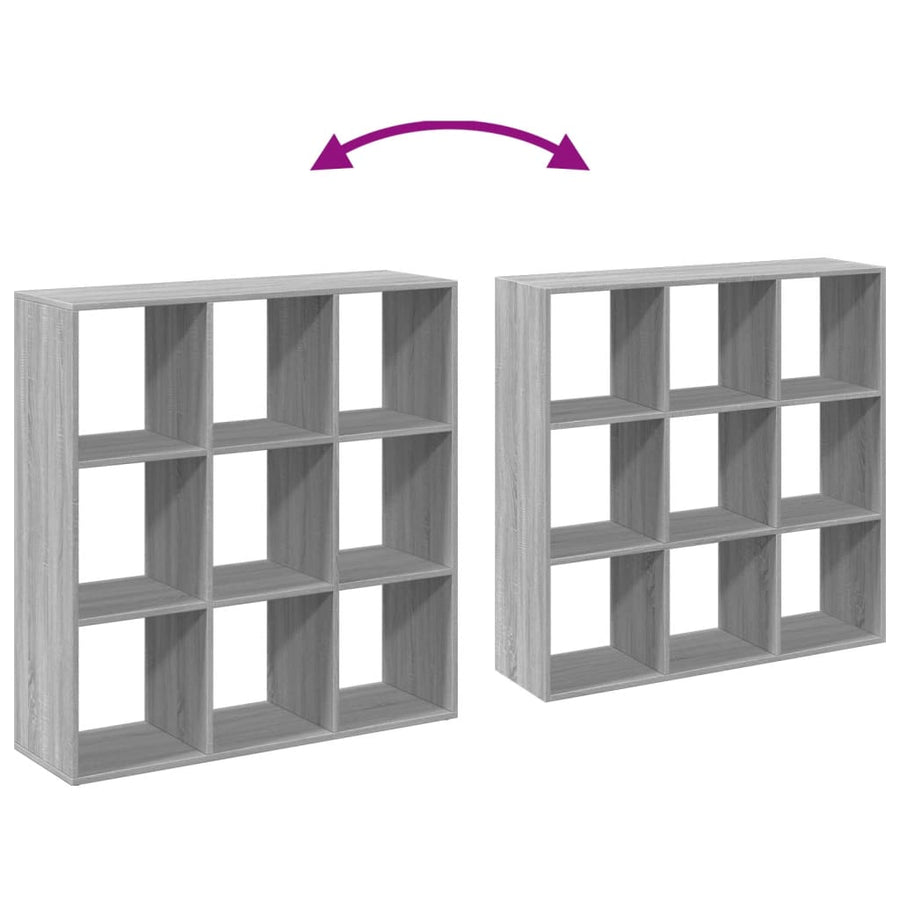 Kamerscherm / boekenkast 102x29x103,5 cm hout grijs sonoma