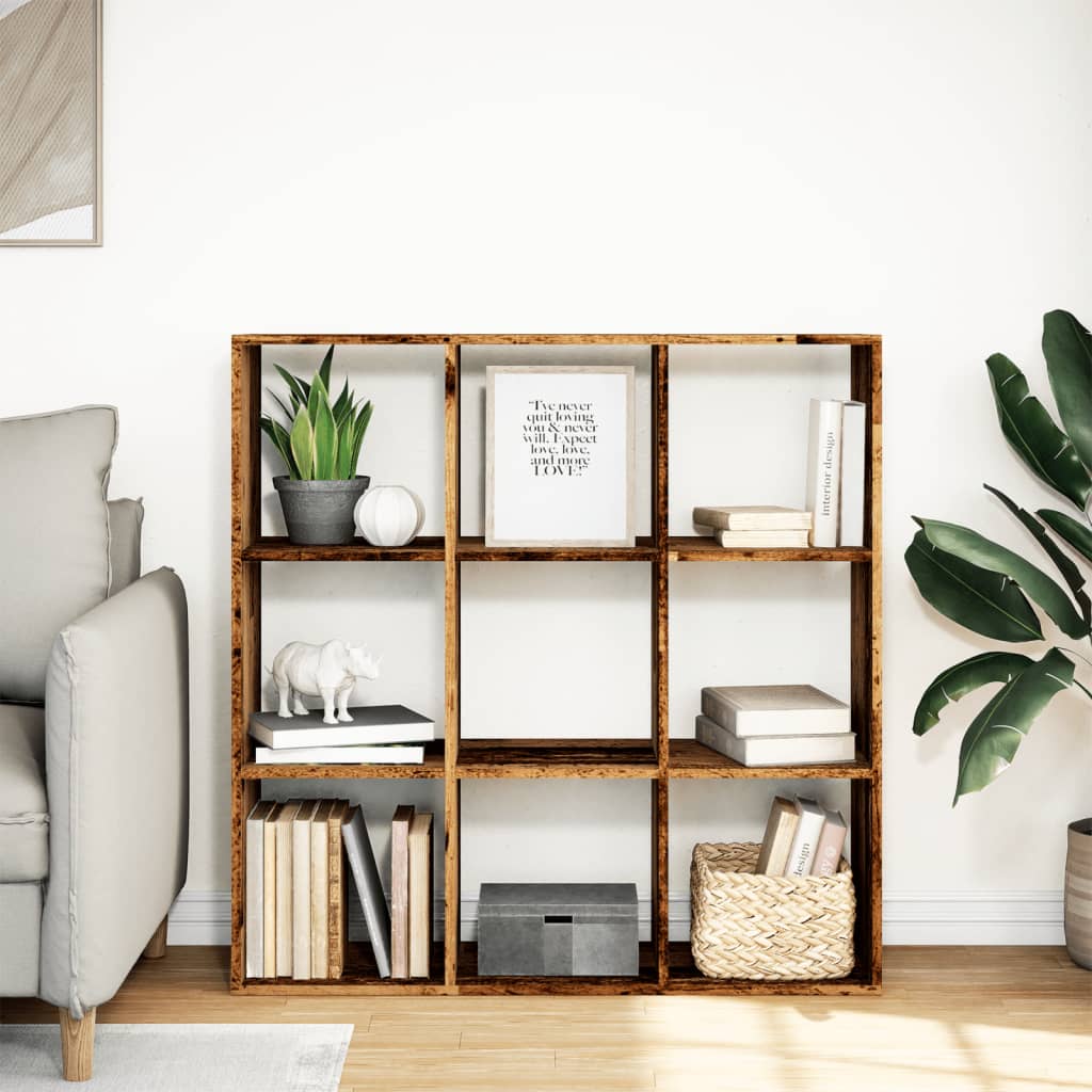 Kamerscherm / Boekenkast 102X29X103,5 Cm Hout Kleurig Oud Hout 102 cm