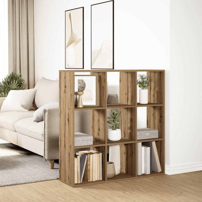 Kamerscherm / Boekenkast 102X29X103,5 Cm Hout Artisanaal Eiken Artisanaal Eikenkleurig 102 cm
