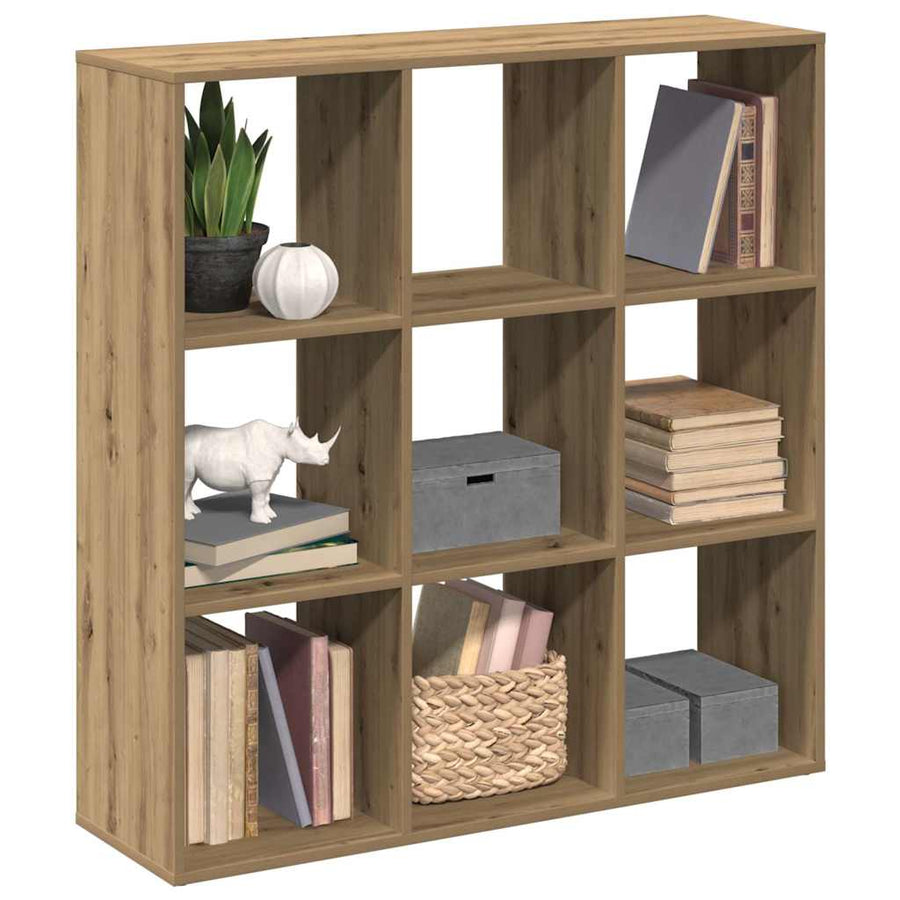 Kamerscherm / Boekenkast 102X29X103,5 Cm Hout Artisanaal Eiken Artisanaal Eikenkleurig 102 cm