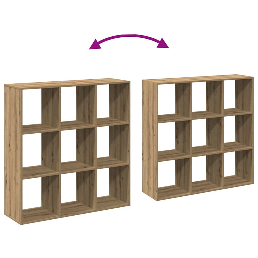 Kamerscherm / Boekenkast 102X29X103,5 Cm Hout Artisanaal Eiken Artisanaal Eikenkleurig 102 cm