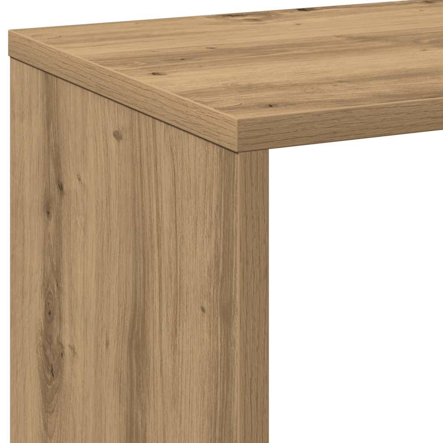 Kamerscherm / Boekenkast 102X29X103,5 Cm Hout Artisanaal Eiken Artisanaal Eikenkleurig 102 cm