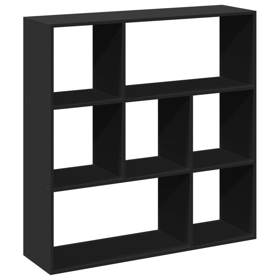 Kamerscherm / boekenkast 102x29x103,5 cm bewerkt hout zwart