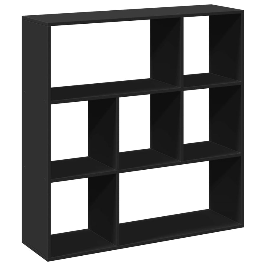 Kamerscherm / boekenkast 102x29x103,5 cm bewerkt hout zwart