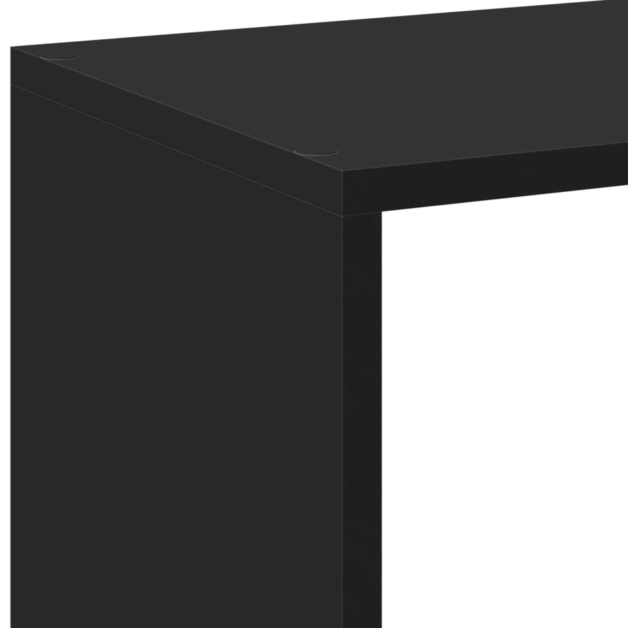 Kamerscherm / boekenkast 102x29x103,5 cm bewerkt hout zwart