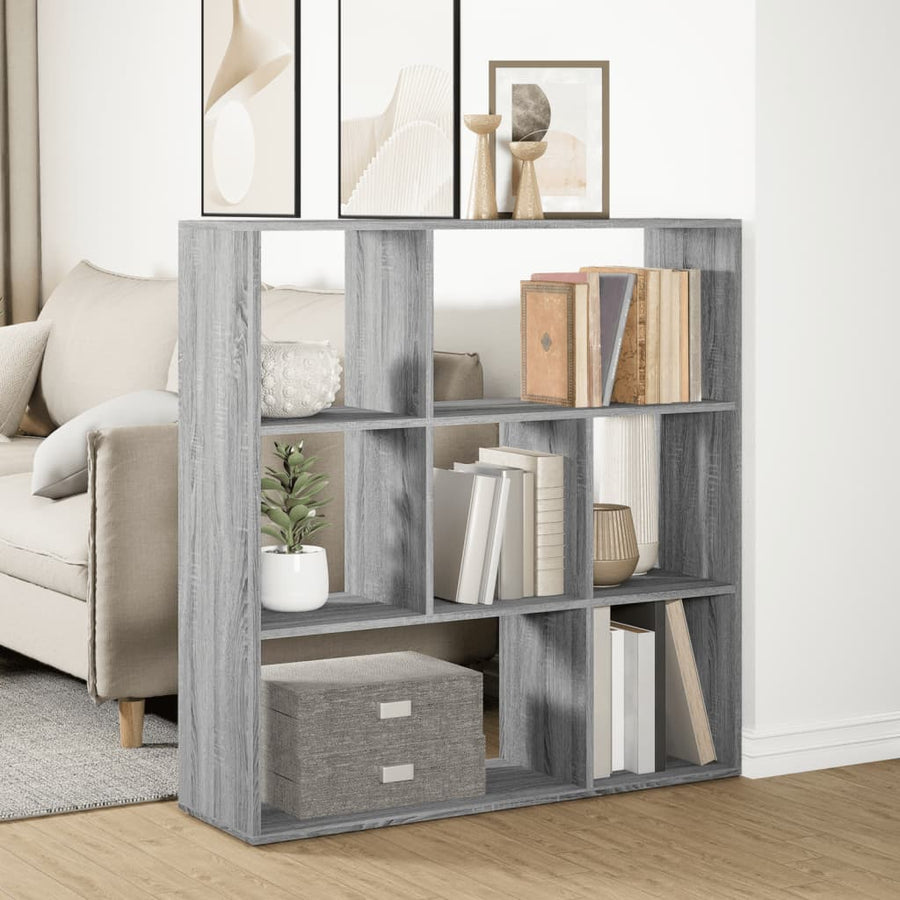 Kamerscherm / boekenkast 102x29x103,5 cm hout grijs sonoma